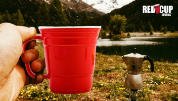 Red Solo Cup Used for Hot Drinks
