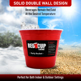 Reusable Red Party Ice Bucket | Durable ABS plastic, BPA & Phthalates free | Perfect for Parties & Outdoors