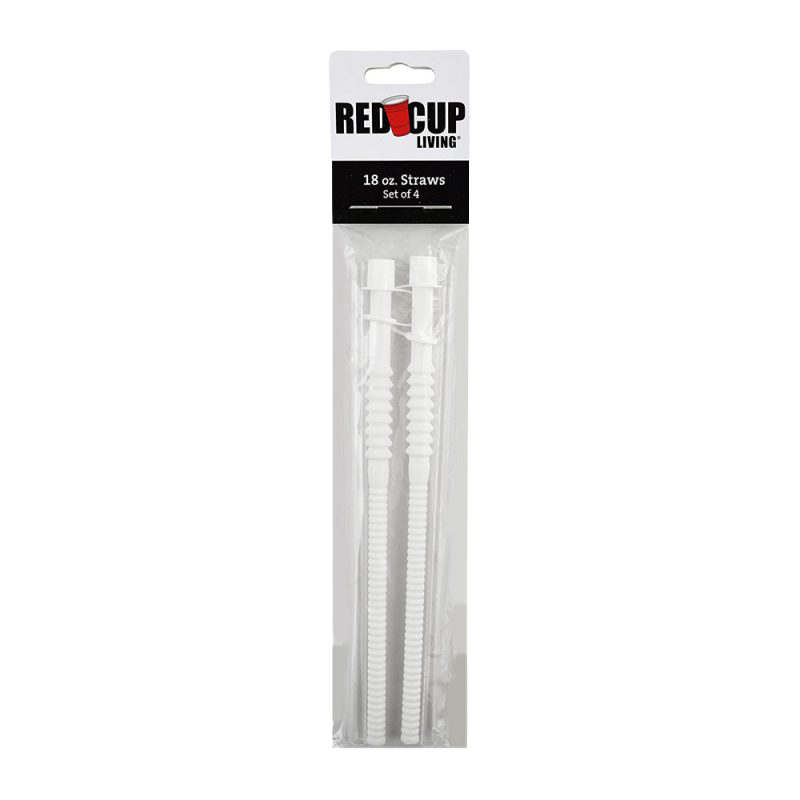 Red Cup Living Straw for 18-Ounce Set of 4