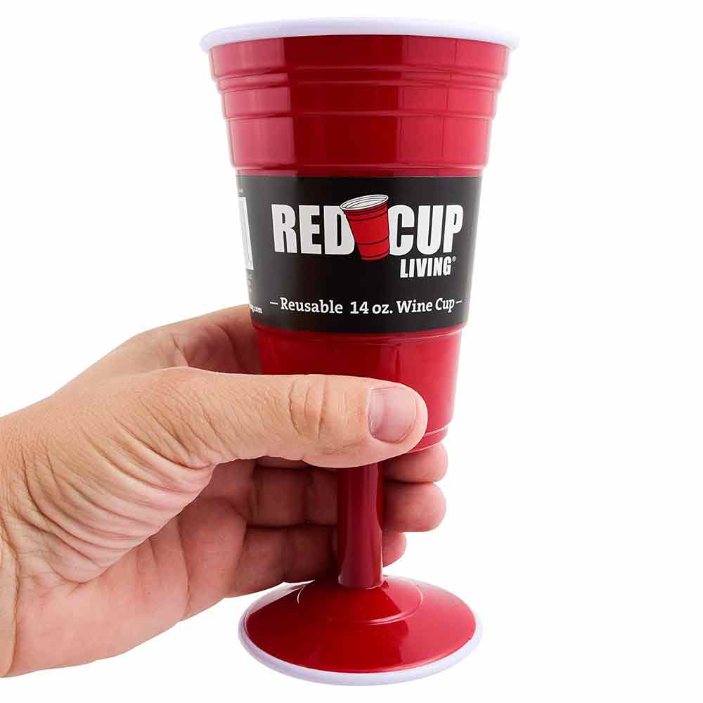Red Reusable Cups 24 Oz Set of 5 Cups 