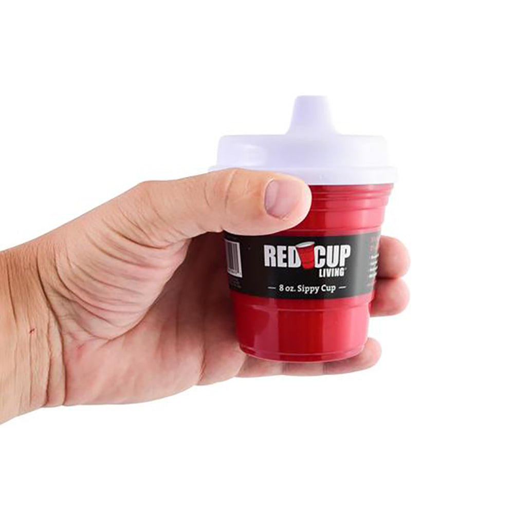 Reusable Sippy Cup, 8 Oz Red With Leak Free Lid for Babies No Spill Cup for  Milk, Juice, Water Eco-conscious BPA Free Kids Party Cup 
