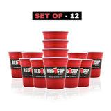 18oz Reusable Red Party Cup | Durable ABS plastic, BPA & phthalates free | Perfect for parties, camping & Outdoors