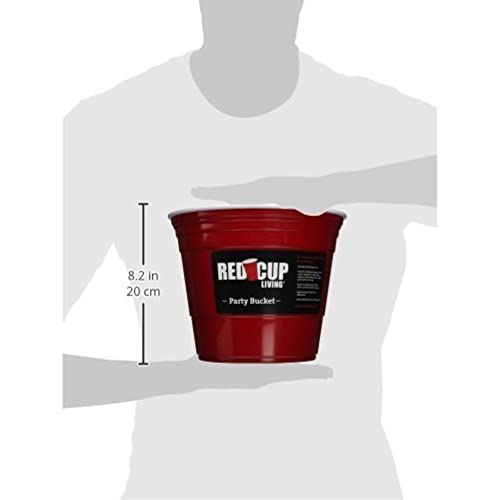 Reusable Red Party Ice Bucket | Strong, Unbreakable Cooler for Parties | Durable ABS plastic, BPA & Phthalates free | Perfect for Parties & Outdoors