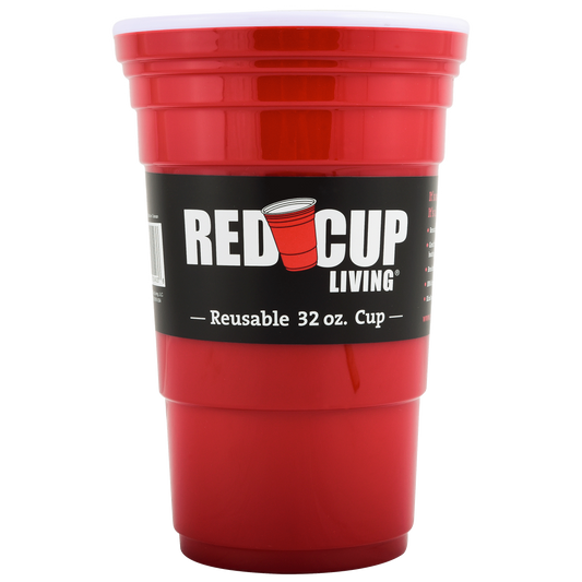 Reusable Red Party 32oz Cup | Durable ABS plastic, BPA & phthalates free | Perfect for parties, camping & Outdoors