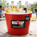 Redcupliving Red Party Ice Bucket | Reusable, Dishwasher-Safe