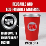15 Oz Color Changing Cups ( Set of 4) , Unbreakable Easy to Clean, Stainless Aluminium