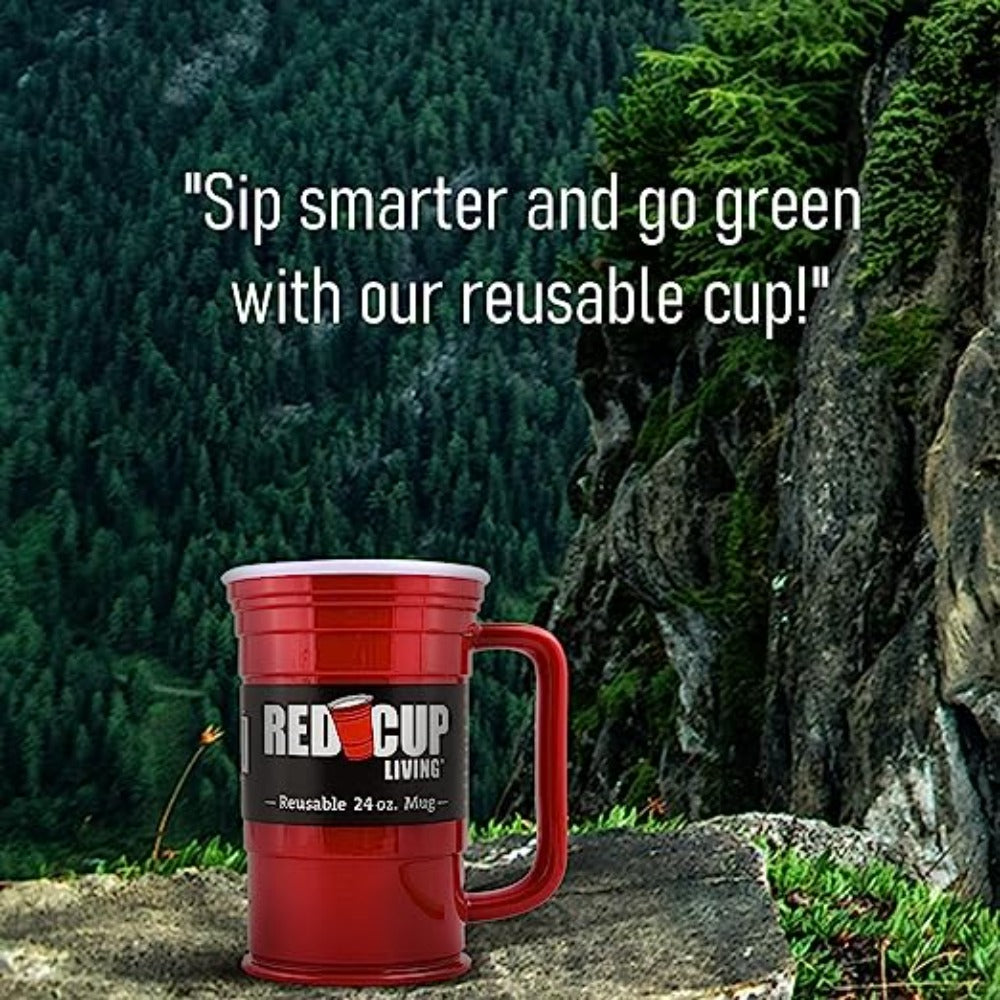 24oz Reusable Plastic Beer Mugs | Durable & Unbreakable, BPA Free | Perfect for Parties, Camping & Outdoors