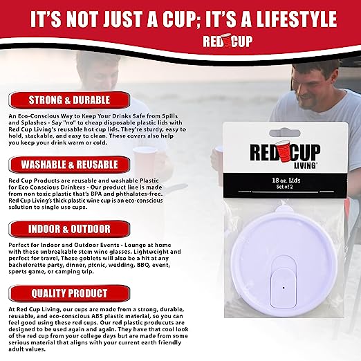 Red Cup Living, 32 oz Reusable Lids