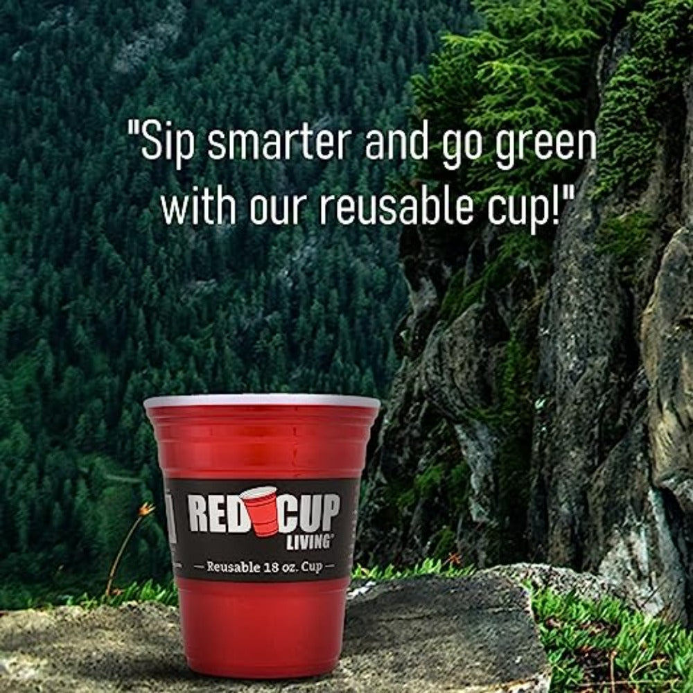 Redcupliving 4760 Reusable Cups Set of 4 5 oz Red