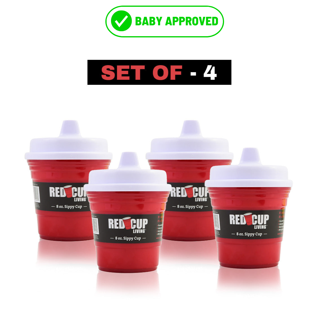 8oz Unbreakable Kids Sippy Cup - Premium Quality, Perfect for Tummy Time Pack of 2