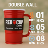 24oz Reusable Plastic Beer Mugs, Unbreakable & BPA-Free, Perfect for Camping & Parties