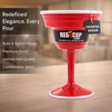 Reusable Plastic Red Margarita Party Cups | Durable ABS plastic, BPA and phthalates free | Perfect for Parties, Camping & Outdoors