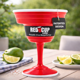Reusable Plastic Red Margarita Party Cups | Durable ABS plastic, BPA and phthalates free | Perfect for Parties, Camping & Outdoors
