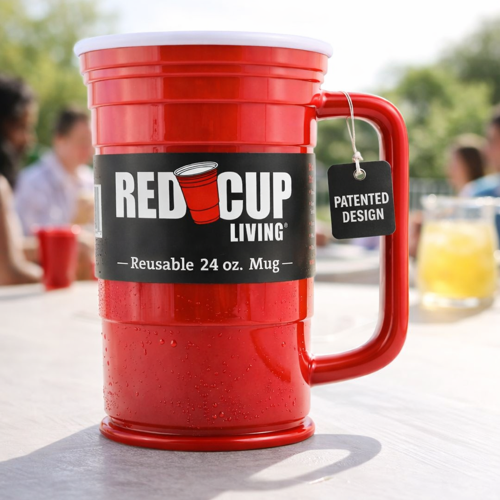 24oz Reusable Plastic Beer Mugs