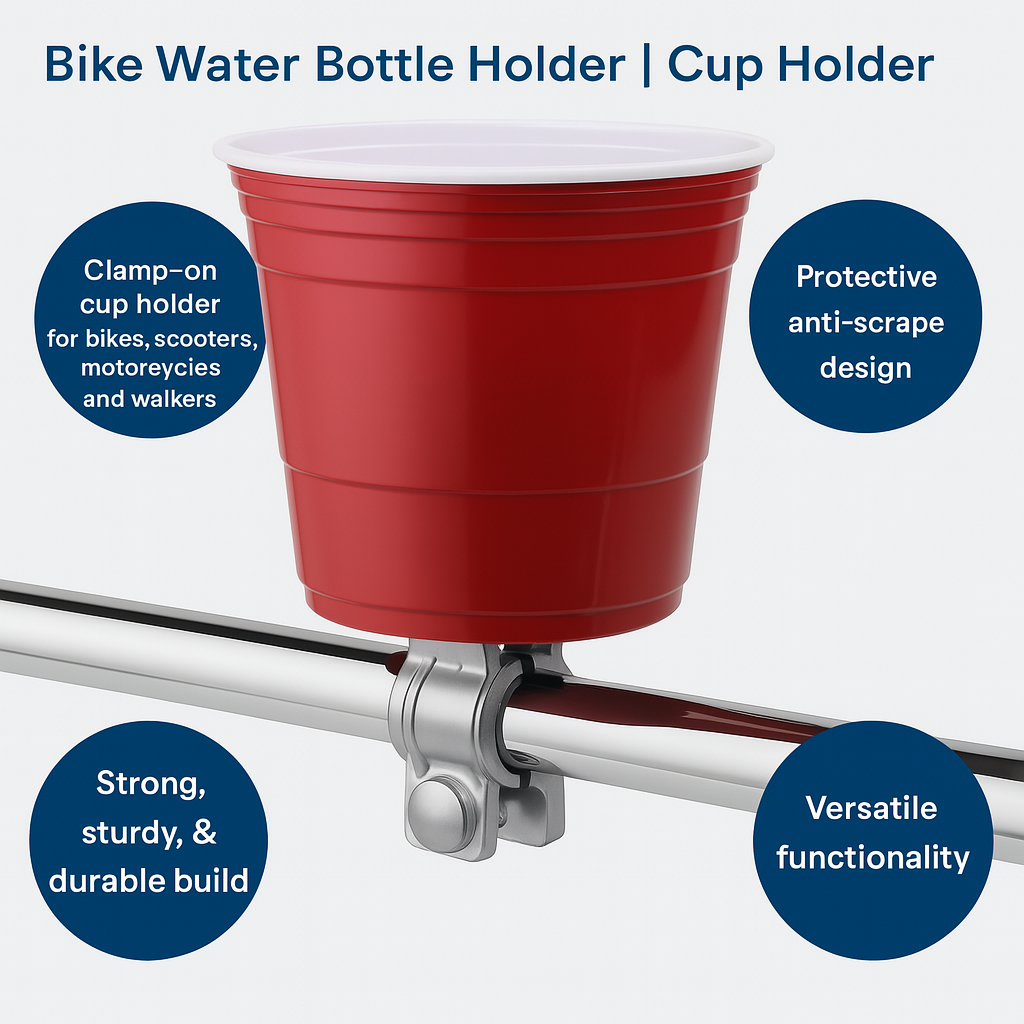 Strong Universal Fit Bike and Bicycle Cup Holder