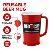24oz Reusable Plastic Beer Mugs