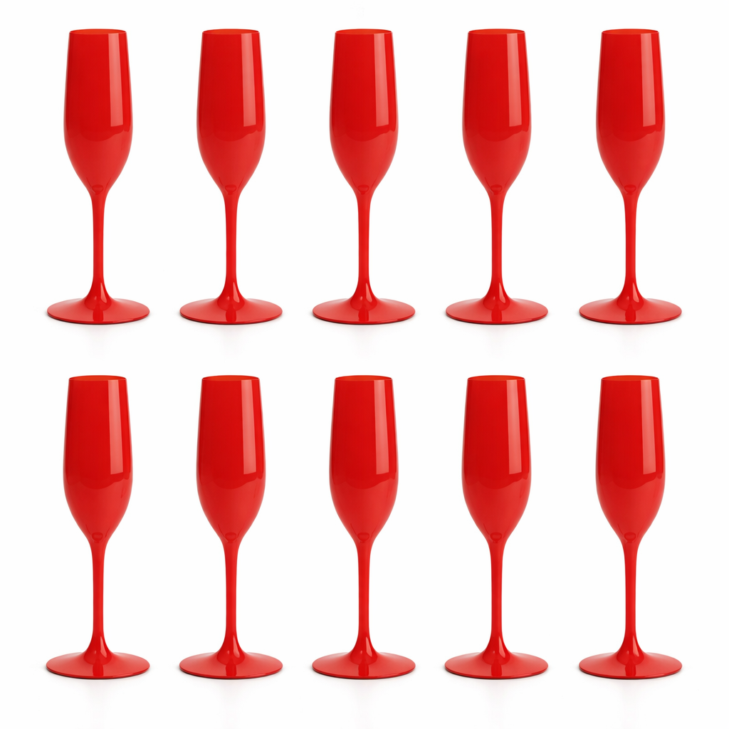 Red Cup Living-5 Oz Red Reusable Plastic Wine Cups with Stem | Shatterproof Goblets for Parties & Events | Dishwasher Safe Drinkware