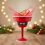 Reusable Plastic Red Margarita Party Cups | Durable ABS plastic, BPA and phthalates free | Perfect for Parties, Camping & Outdoors