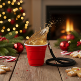 Reusable Red Plastic Shot Cup With Lanyard | Unbreakable, BPA Free | Perfect for Parties, BBQs & Outings