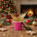 Redcupliving 2 oz Pink Reusable Shot Cup with Lanyard