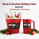 Brew & Bucket Holiday Pack | 2 Party Bucket & 12 Beer Mug