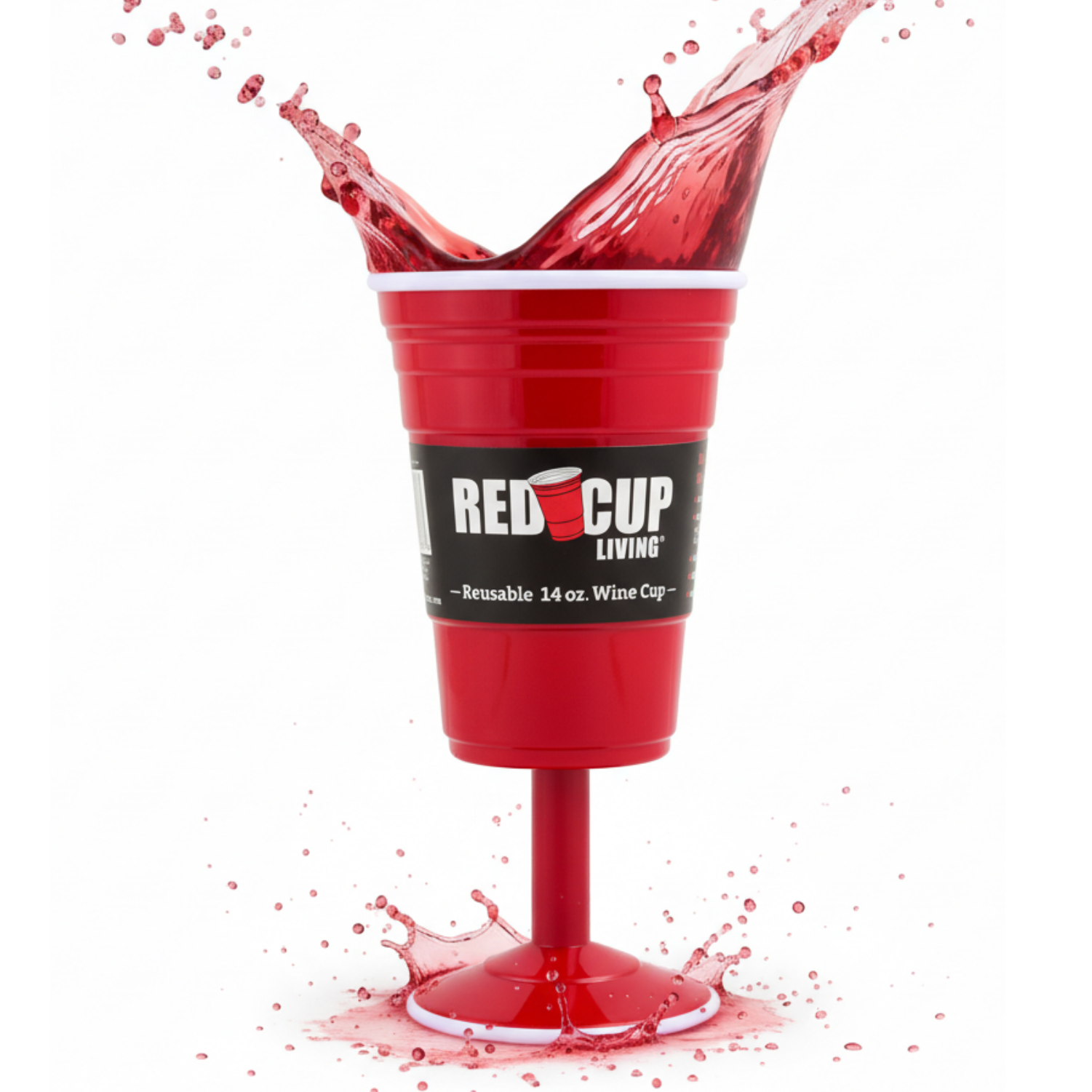 14oz Reusable Plastic Wine Cup