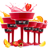 Reusable Plastic Red Margarita Party Cups | Durable ABS plastic, BPA and phthalates free | Perfect for Parties, Camping & Outdoors