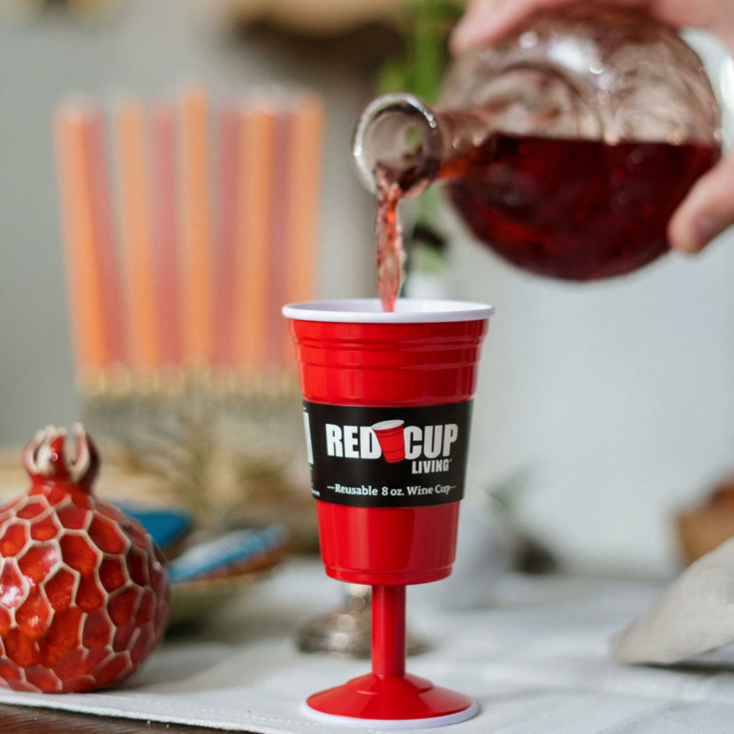 Reusable Plastic 8oz Wine Cup