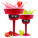 Reusable Plastic Red Margarita Party Cups | Durable ABS plastic, BPA and phthalates free | Perfect for Parties, Camping & Outdoors