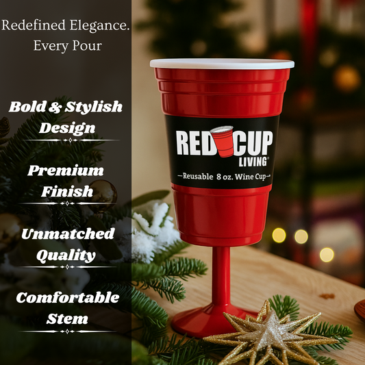 Reusable Plastic 8oz Wine Cup