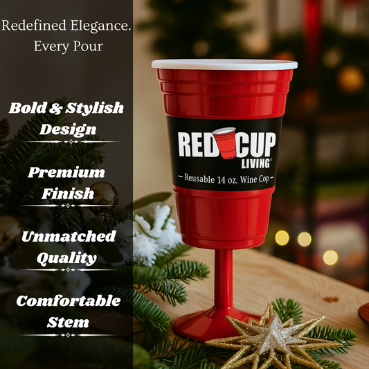 14oz Reusable Plastic Wine Cup