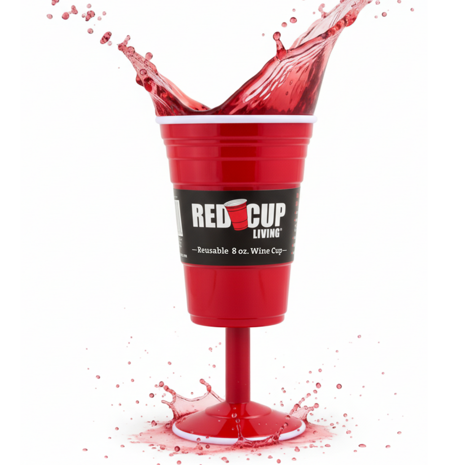 Reusable Plastic 8oz Wine Cup