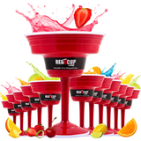 Reusable Plastic Red Margarita Party Cups | Durable ABS plastic, BPA and phthalates free | Perfect for Parties, Camping & Outdoors