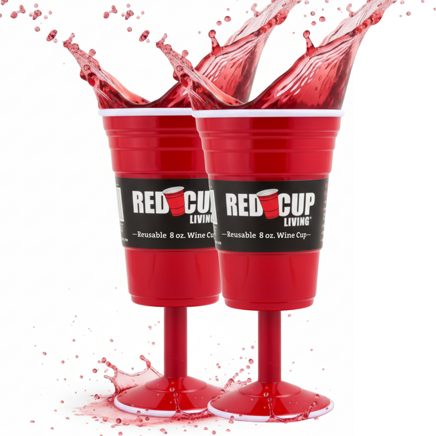 Reusable Plastic 8oz Wine Cup