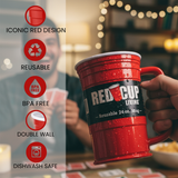 24oz Reusable Plastic Beer Mugs