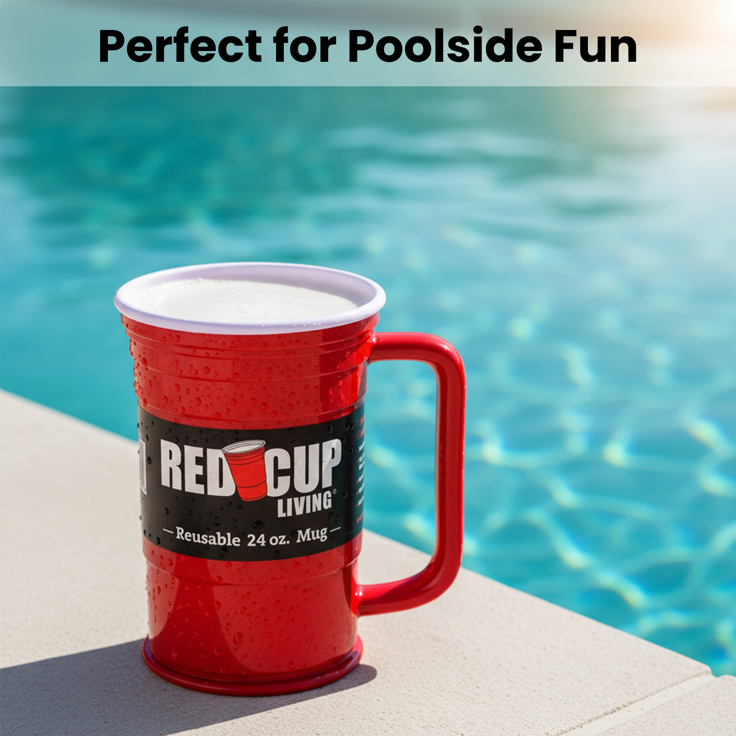 24oz Reusable Plastic Beer Mugs
