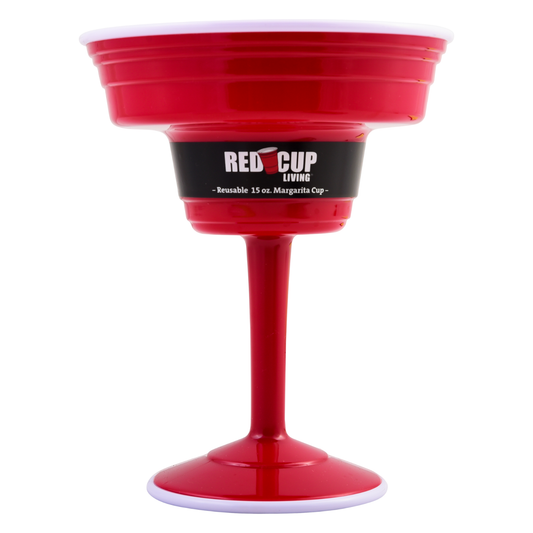 Reusable Plastic Red Margarita Party Cups | Durable ABS plastic, BPA and phthalates free | Perfect for Parties, Camping & Outdoors