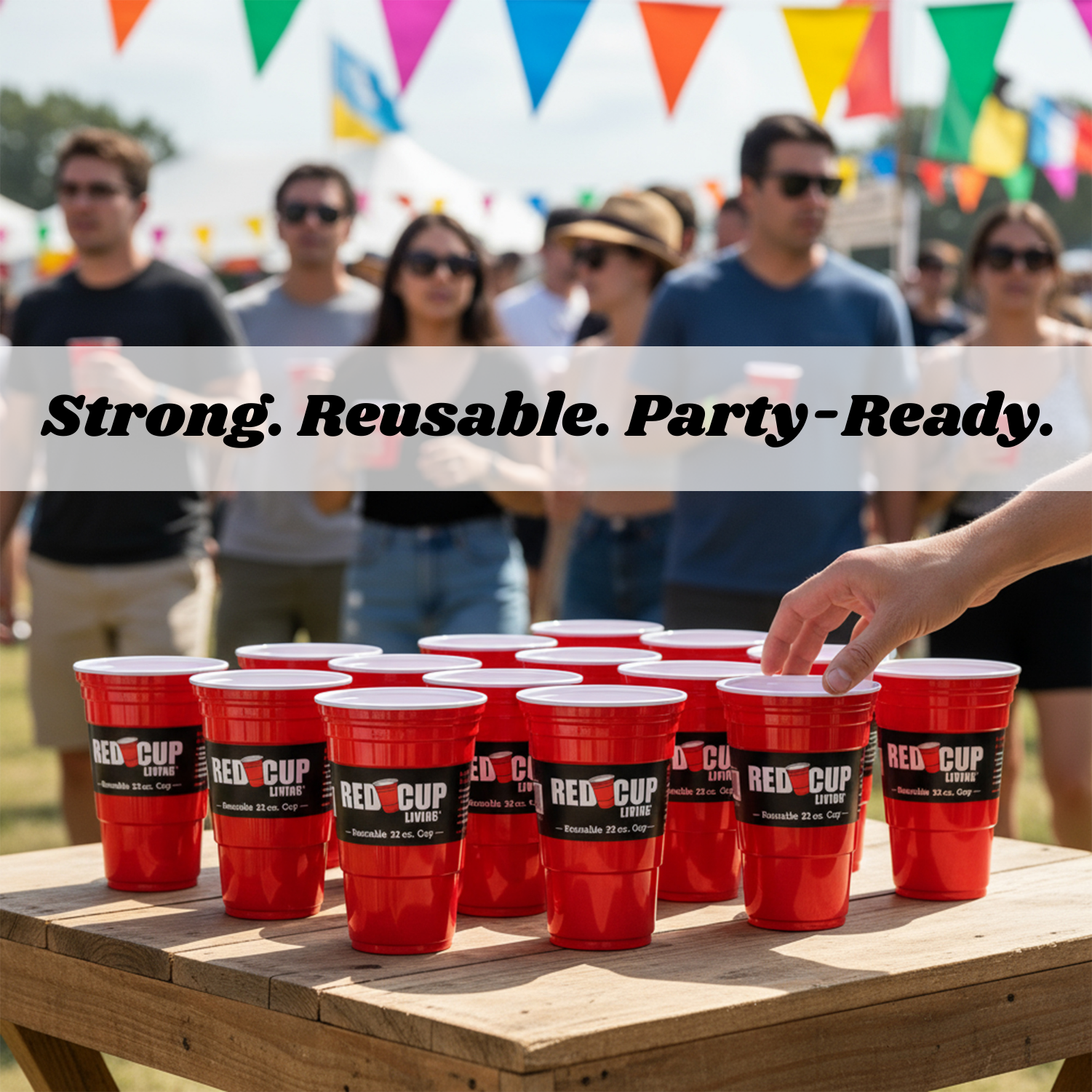 24oz Reusable Plastic Beer Mugs