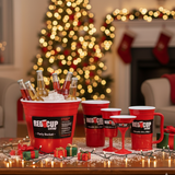 Cheers Essential Holiday Bundle | 2 Beer Mug, 2 Wine Cup, 32 Oz, 2Cocktail Cup, & 1 Party Bucket