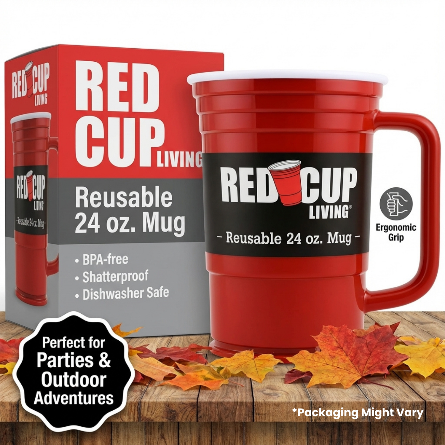 24oz Reusable Plastic Beer Mugs