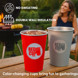 15 Oz Color Changing Cups ( Set of 4) , Unbreakable Easy to Clean, Stainless Aluminium