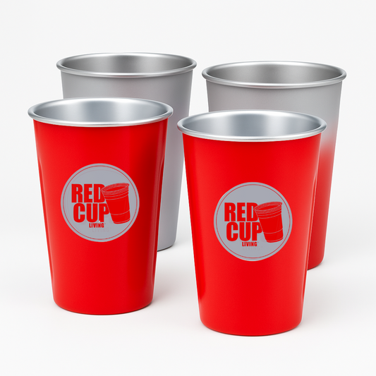 15 Oz Color Changing Cups ( Set of 4) , Unbreakable Easy to Clean, Stainless Aluminium