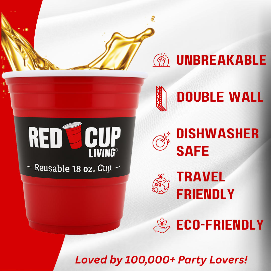 Reusable 18oz Cup For Party | Durable ABS plastic, BPA & phthalates free | Perfect for parties, camping & Outdoors