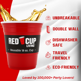 Reusable 18oz Cup For Party | Durable ABS plastic, BPA & phthalates free | Perfect for parties, camping & Outdoors
