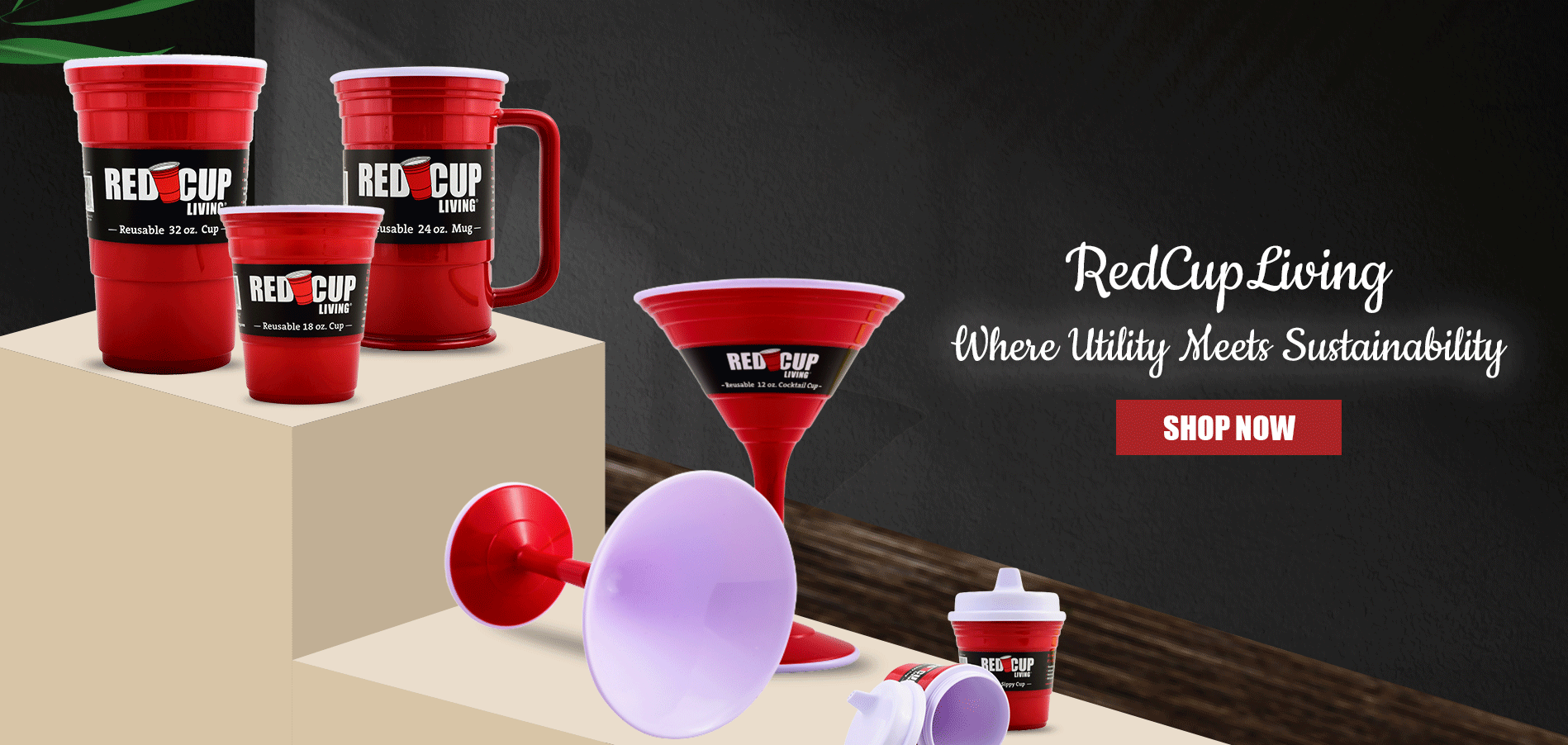 12oz Reusable Cocktail Cups | Red Cocktail Cups