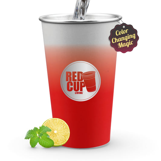 15 Oz Color Changing Cups ( Set of 4) , Unbreakable Easy to Clean, Stainless Aluminium
