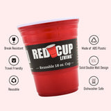 Reusable Red Party 18oz Cup | Durable ABS plastic, BPA & phthalates free | Perfect for parties, camping & Outdoors