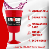 Reusable Plastic 8oz Wine Cup