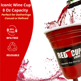 Reusable Plastic 8oz Wine Cup