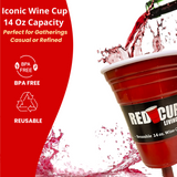 14oz Reusable Plastic Wine Cup